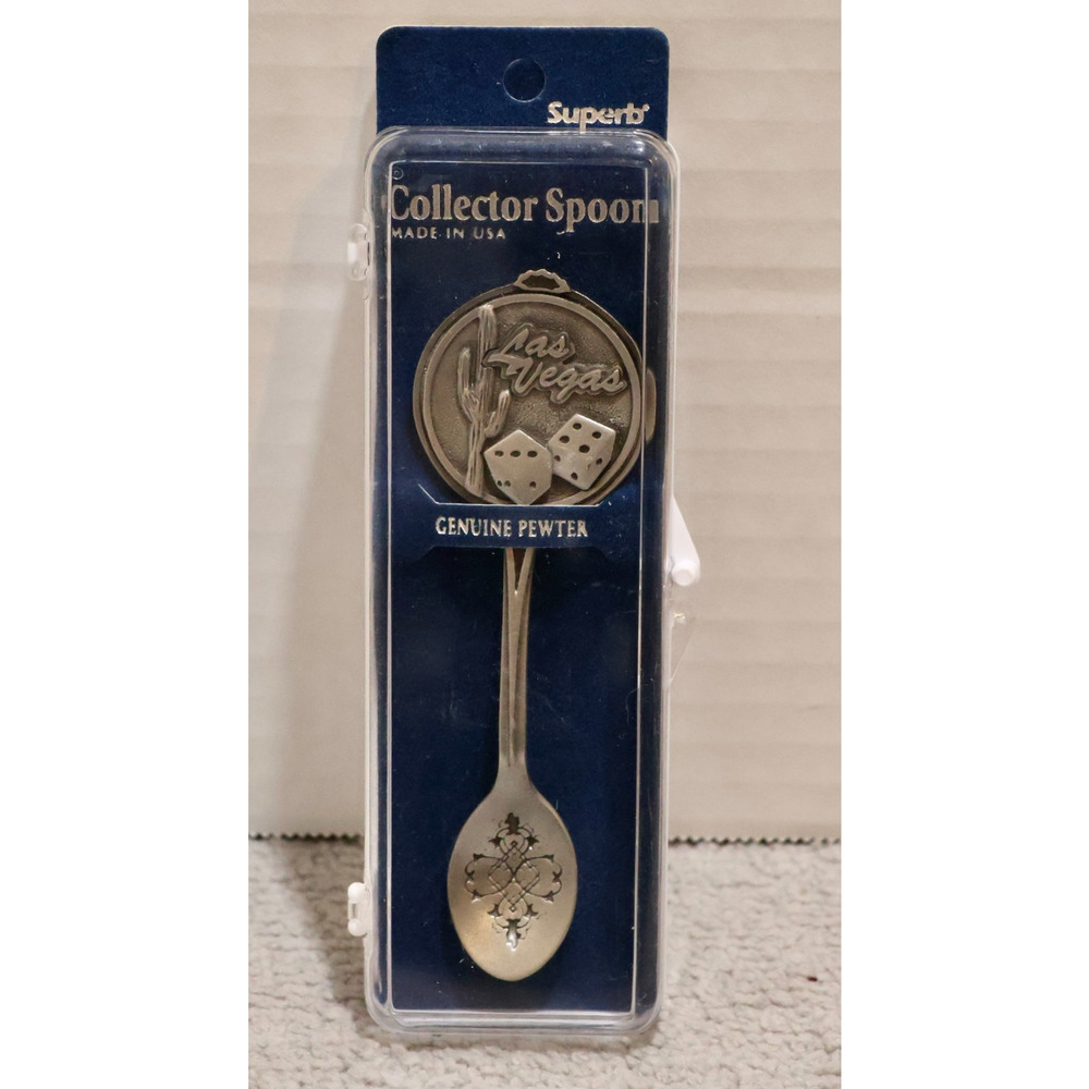 Las Vegas Souvenir Collector Genuine Pewter Spoon Superb USA